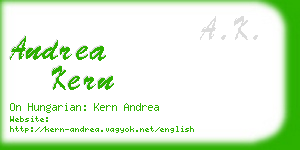 andrea kern business card